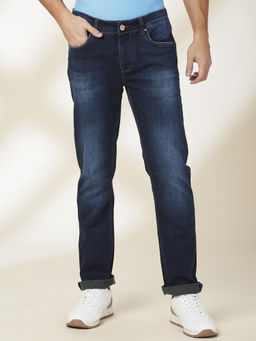 Being Human - Men Navy Blue Casual Cotton Regular Jeans