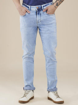 Being Human - Men Blue Casual Cotton Slim Jeans