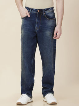 Being Human - Men Navy Blue Casual Cotton Relaxed Jeans