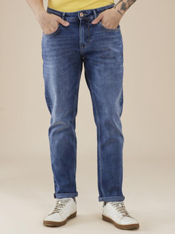 Being Human - Men Blue Casual Blended Regular Jeans