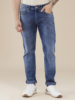 Being Human - Men Blue Casual Blended Regular Jeans