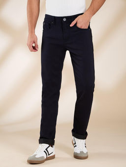 Being Human - Men Navy Blue Casual Blended Slim Jeans
