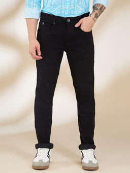 Being Human - Men Black Casual Blended Slim Jeans