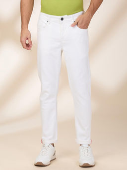 Being Human - Men White Casual Cotton Slim Jeans