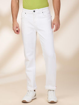 Being Human - Men White Casual Cotton Slim Jeans