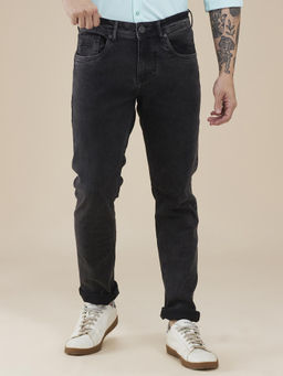 Being Human - Men Charcoal Casual Blended Regular Jeans