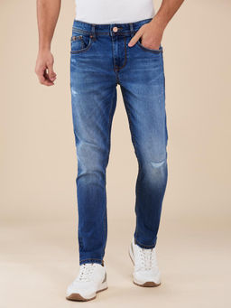 Being Human - Men Blue Casual Cotton Slim Jeans