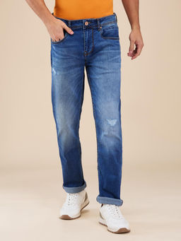 Being Human - Men Blue Casual Cotton Slim Jeans