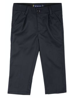 Allen Solly Junior - Boys Navy Slim Fit Textured Trousers