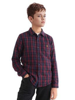 RARE ONES - Kids Rava Cotton Checked Button Closure Regular Fit Shirt