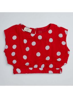 Hopscotch - Red Polka Dots Cotton Top and Shorts