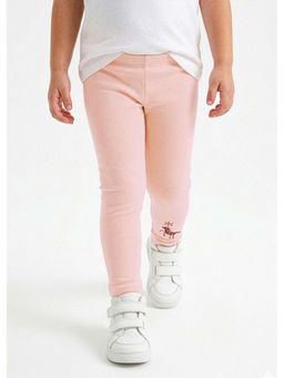Hopscotch - Peach Solid Cotton Leggings