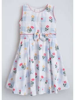Hopscotch - Blue Floral Cotton Dress