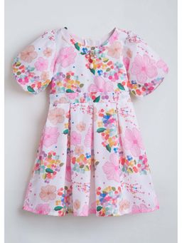 Hopscotch - Pink Floral Cotton Dress