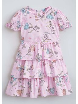 Hopscotch - Pink Floral Cotton Dress