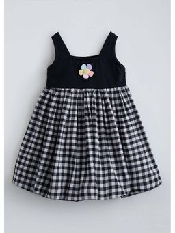 Hopscotch - Black Checks Cotton Blend Dress