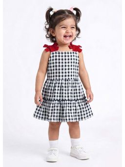 Hopscotch - Black Checks Cotton Dress