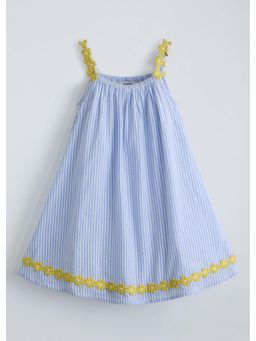 Hopscotch - Blue Stripes Cotton Dress