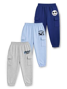 Trampoline - Multi-Color Printed Cotton Blend Joggers (Pack of 3)