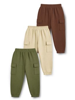 Trampoline - Multi-Color Solid Cotton Blend Joggers (Pack of 3)
