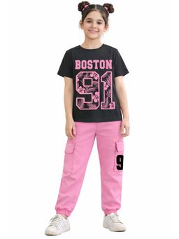 Trampoline - Multi-Color Printed Cotton Blend T-shirt and Joggers