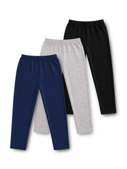 Trampoline - Multi-Color Solid Cotton Lycra Leggings (Pack of 3)