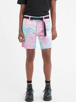 Levi's - Men White Blue Denim Shorts