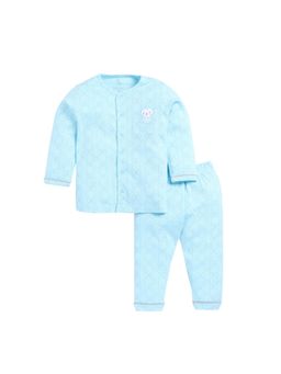 BABY GO - Baby Girls Full Sleeve T-Shirt and Pyjama Night Suit Blue (Set of 2)