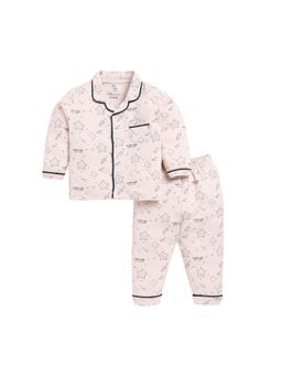 BABY GO - Baby Girls Full Sleeve T-Shirt and Pyjama Night Suit Pink (Set of 2)
