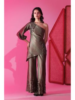 Manvi Daga - Olive Fringe Co-Ord Set