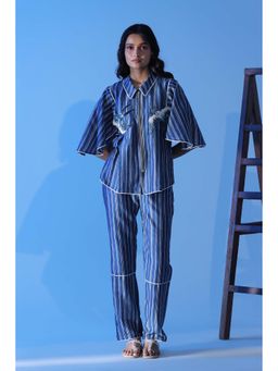 Manvi Daga - Winged Embroidered Cinched Co-Ord Set