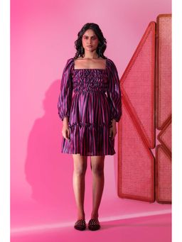 Manvi Daga - Midnight Carnival Smocked Dress