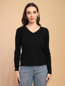 Gipsy - Women Black Stripes Sweater
