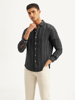 Levi's - Mens Charcoal Stripes Slim Fit Shirt
