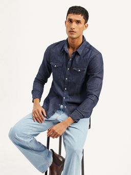 Levi's - Mens Blue Solid Slim Fit Shirt