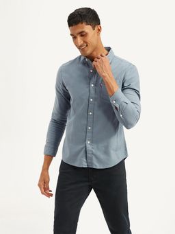 Levi's - Mens Blue Solid Slim Fit Shirt
