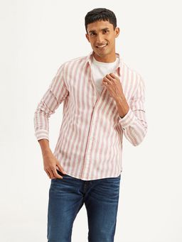 Levi's - Mens Pink Stripes Slim Fit Shirt