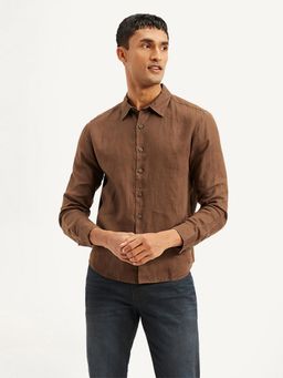 Levi's - Mens Brown Solid Slim Fit Shirt