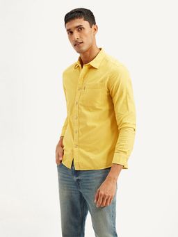Levi's - Mens Yellow Solid Slim Fit Shirt