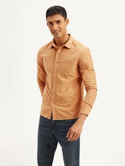 Levi's - Mens Peach Solid Slim Fit Shirt