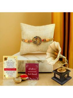eCraftIndia - Peacock Designer Rakhi, Gramophone Musical Instrument Showpiece