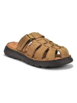 WOODLAND - Men Brown Nubuck Leather Sandals