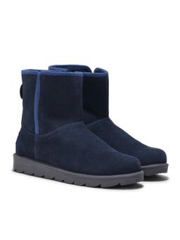 WOODLAND - Women Navy Blue Ugg Casual Boots