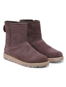 WOODLAND - Women Dark Brown Ugg Casual Boot