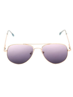 Spiky - Gold Frame Purple Lens Aviator UV Protection Sunglass SWAV_GOL_GRY
