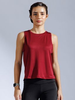BASICPLZ - Calmflex Maroon Tank Top