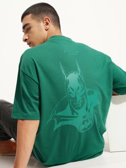 HIGHLANDER - Warner Bros Batman Men Green Oversized Drop Shoulder T-shirt