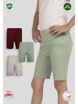 TRESNOVA - Girls Multi-Color Solid ShortsPack of 3