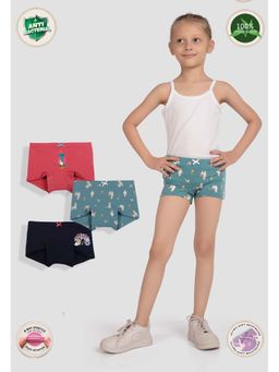TRESNOVA - Girls Multi-Color Printed Soft BoxersPack of 3