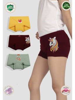 TRESNOVA - Girls Multi-Color Printed Soft BoxersPack of 3